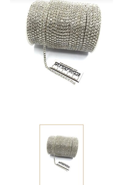 Ganz trend Şeritten taş ss16 gümüş (5metre) boncuk