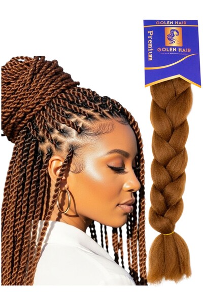 GOLEN Hair Braids Color 37 Pre-Stretched Braiding Hair – Knotless Braids, Box...