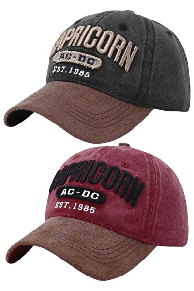 Uniquetrenders Unisex Vintage CAPRICORN Κεντημένο Ρυθμιζόμενο Καπέλο Μπέιζμπο...