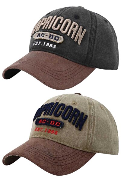 Uniquetrenders Unisex Vintage CAPRICORN Κεντημένο Ρυθμιζόμενο Καπέλο Μπέιζμπο...