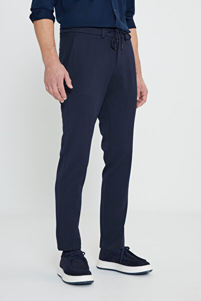 ALTINYILDIZ CLASSICS Ανδρικό, μπλε Navy Slim Fit, δεμένο στη μέση, καθημερινό...