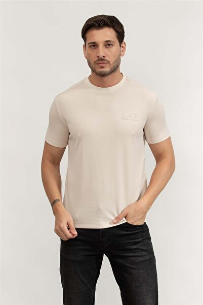 EA7 Erkek Bisiklet Yaka T-Shirt Çok Renkli