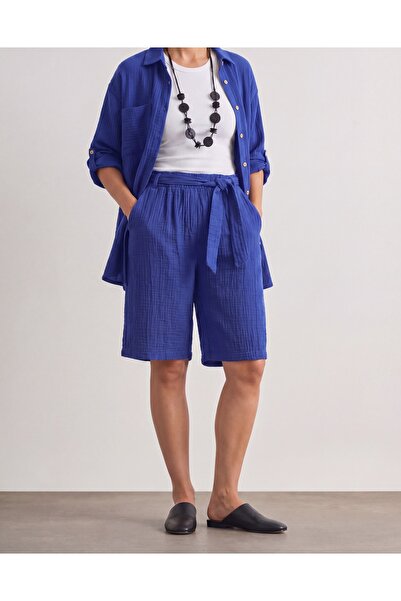 DenizEge Σορτς Μουσελίνα Indigo Blue