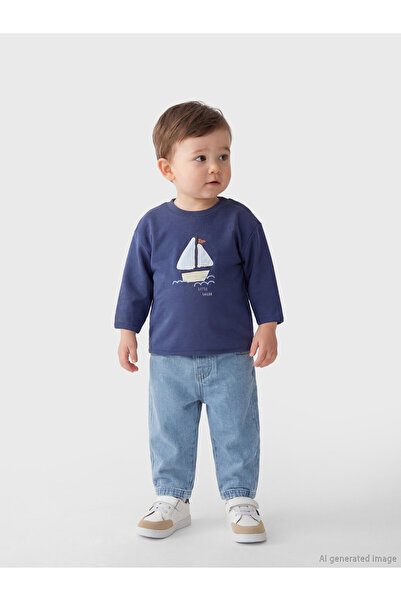 LC Waikiki Set hanorac și pantaloni imprimate pentru bebeluși băieți
