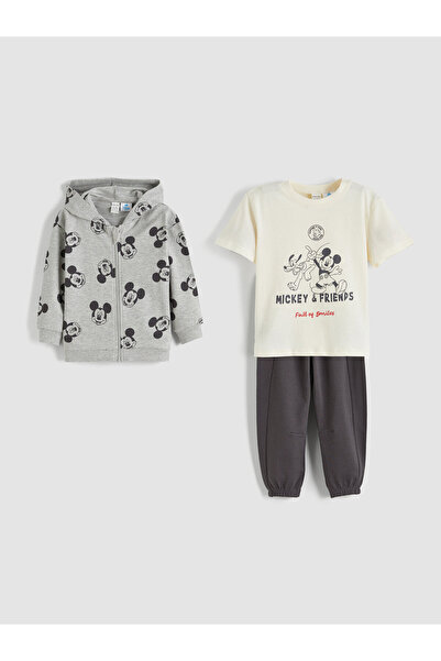 LC Waikiki Set pentru bebeluși băieți cu imprimeu Mickey Mouse
