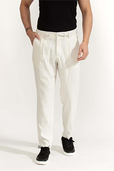 BOSS Erkek Chino Pantolon Beyaz
