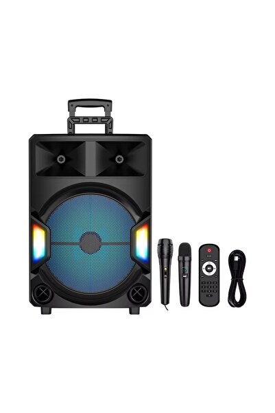 Primo Plus مكبر صوت محمول للحفلات مقاس 15 بوصة طراز ZQS15112 مع بلوتوث وميكرو...