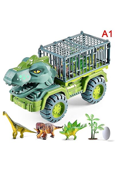 OEM Φορτηγό Μεταφοράς Δεινοσαύρων, Διαδραστικό Παιχνίδι, Πράσινο, Πλήρες Σετ