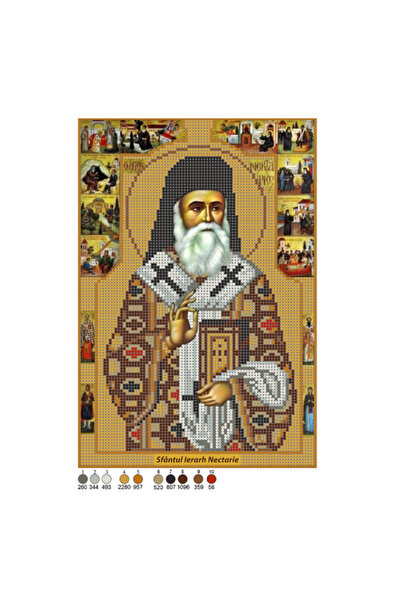 Studioul de Broderie ΣΧΕΔΙΟ ΓΙΑ ΚΕΝΤΗΜΑ ΜΕ ΧΑΝΤΡΕΣ " Άγιος Νεκταριάς ", μοντέ...