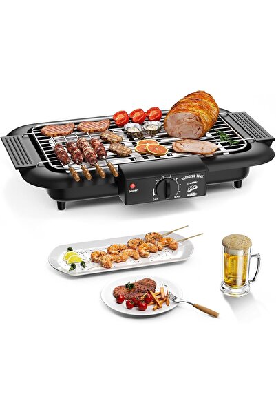Sumkyle Electric BBQ Grill, Smokeless Non-Stick Indoor/Outdoor Barbecue Grill