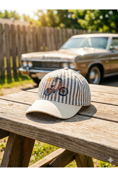 PIECE SIGNATURE Καπέλο για αγόρια σε ρετρό στυλ, 100% βαμβάκι (Ηλικία 4-8 ετώ...