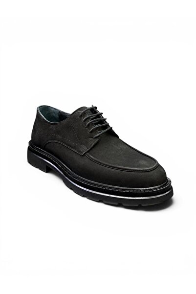 İYİSİNDEN SHOES حذاء كلاسيكي رجالي من الجلد الطبيعي بنعل سميك وأربطة للموسم ا...