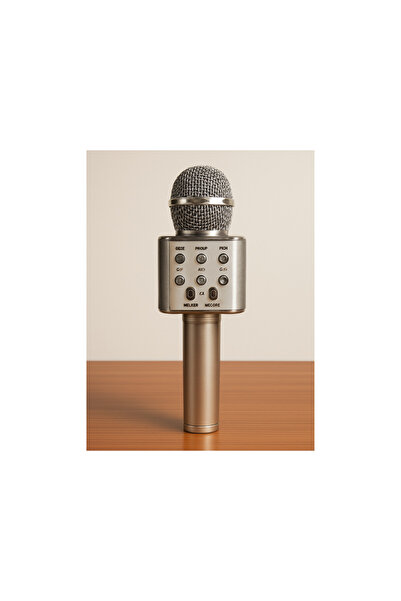 genel tr Karaoke Mikrofon Dahili Hoparlörlü Usb Flash Tf Kart Destekli Ses De...