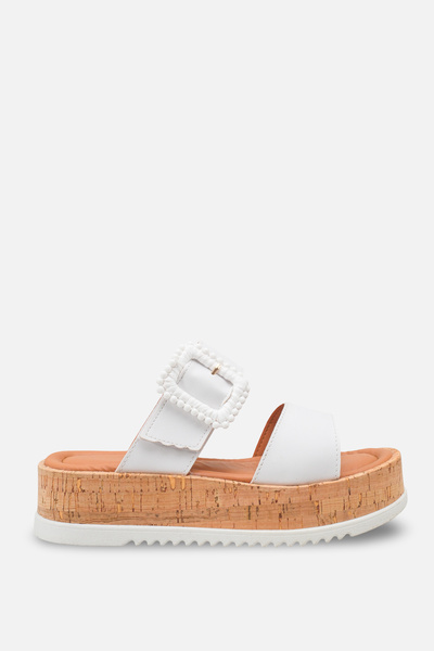 DELSOLERA Women's Buckle-Strapped Double-Striped Thick Sole Stylish Comfortab...