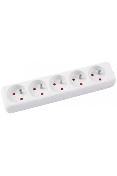 OFFICE products Prelungitor cu 5 prize, cablu 5 metri, - alb