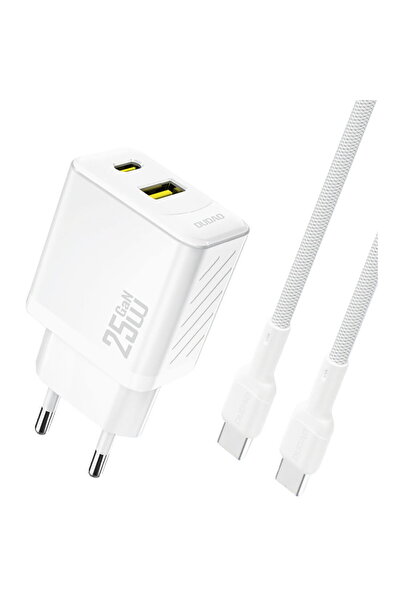 DUDAO A26TCEU PD QC 25W GaN Încărcător de perete USB-A USB-C cu cablu USB-C -...