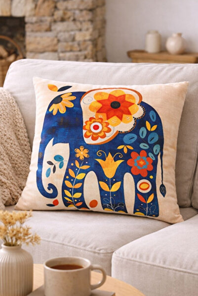 Decomia Home Πολύχρωμο κάλυμμα μαξιλαριού διπλής όψης με μοντέρνα ψηφιακή εκτ...