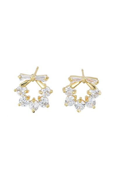 OEM 18K Gold Plated Stud Earrings with Zirconia