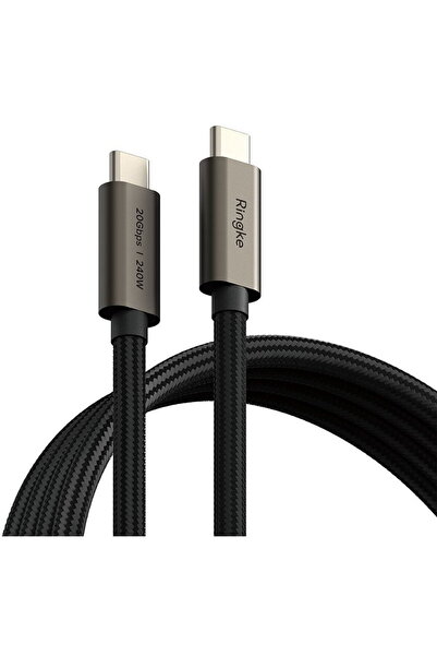 Ringke USB-C 3.2 Gen 2x2, 240W, 20Gb/s, negru, 2m
