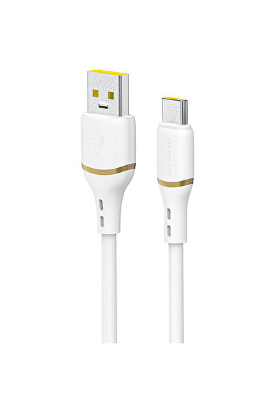DUDAO Cablu de silicon L25T USB-A la USB-C 5A 1m - Alb