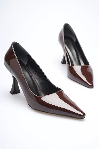 Zerenyus Cordelia Premium Λουστρίνι Πικροκαφέ Στιλέτο 7 εκ.