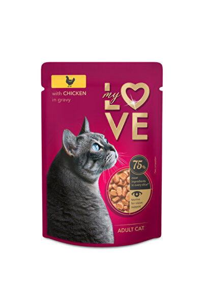 mylove Hrana umeda My Love pentru pisici - Pui in sos, 24x85g