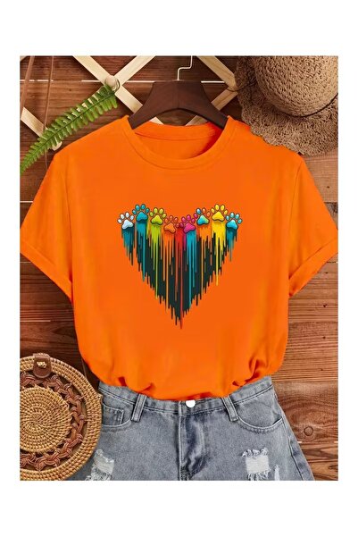 By Layina Fluid Paws Printed Unisex Oversize T-Shirt / T-Shirt