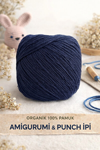 HERALDİS %100 Organik Pamuk Amigurumi & Punch İpi – Yumuşak Dokulu El Örgü İp...