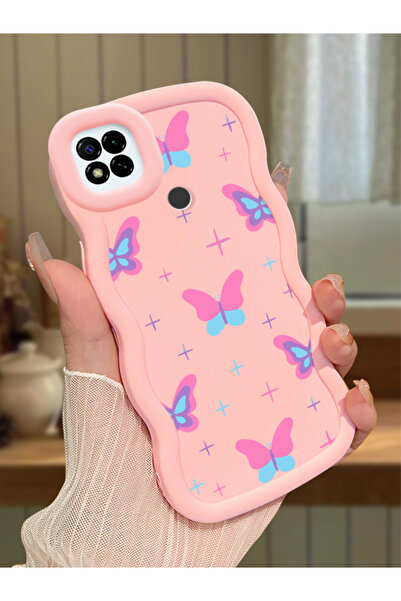 PATTERNOVA Redmi 9C/10A Uyumlu Yüksek Kalite Nazik Kelebek Kılıf, İyi İşçilik...