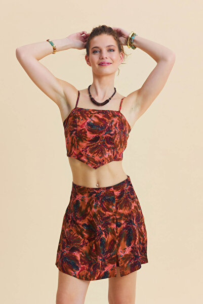 Los banditos Μπλούζα Crop με ρυθμιζόμενες τιράντες και ελαστική πλάτη