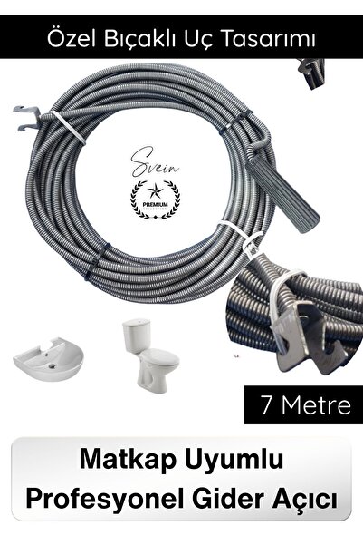 Svein #KanalAçıcı 7 Metre Spiral Kanal Açma Susta Matkap Uyumlu Bıçaklı Pimaş...