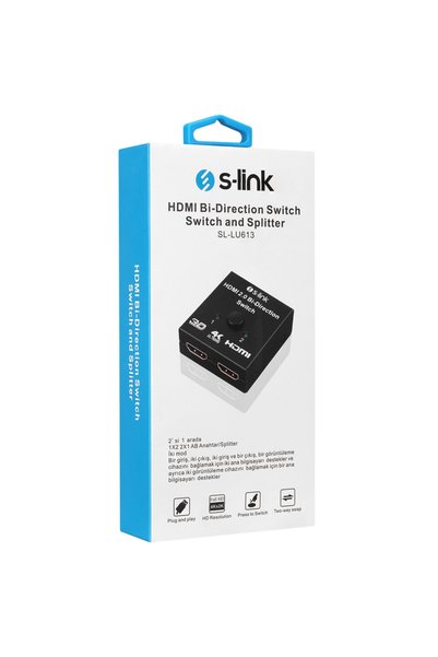 S-LINK Sl-lu613، منفذ HDMI ثنائي، محول ومقسم ثنائي الاتجاه
