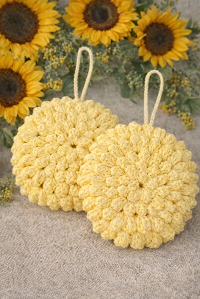 Günebakan Cotton Hand Knitted Facial Washcloths (Pack of 2)