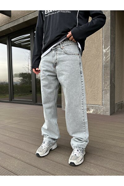 DIRECTIVE JEANS Λευκό ανδρικό φαρδύ τζιν παντελόνι με χαλαρή εφαρμογή, λευκό ...