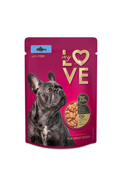 mylove Hrana umeda My Love pentru caini - Peste, 24x100g
