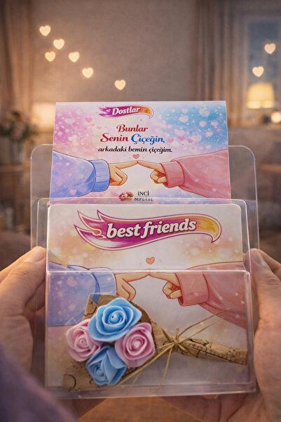 İNCİ sepette Best frends en yakın arkadaş, dost Hediyesi, arkadaşa hediye, en...
