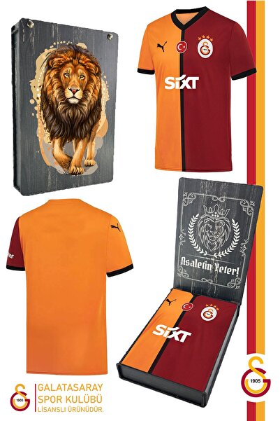 Galatasaray Orijinal 2024/2025 Parçalı İç Saha Taraftar Forma Gs Aslan Baskıl...