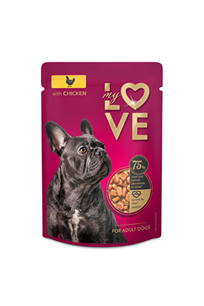 mylove Hrana umeda My Love pentru caini - Pui, 24x100g