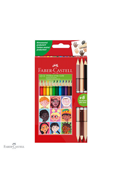 Faber Castell Set de 15 creioane colorate Faber-Castell Children of the World...