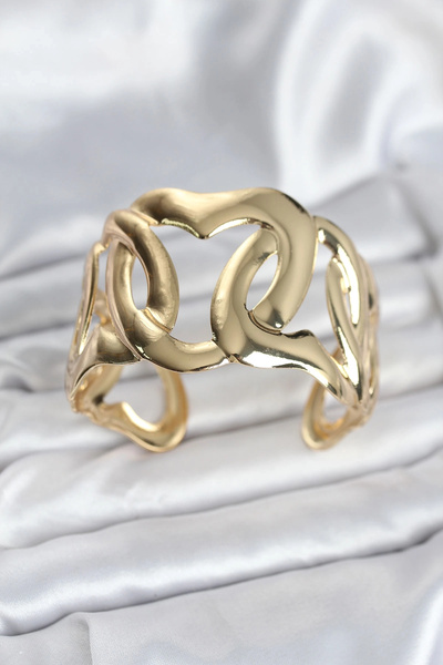 özssa Brass Gold Color Vintage Women's Bracelet