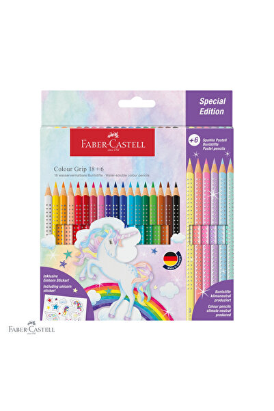 Faber Castell Set de 24 creioane colorate Faber-Castell Grip 2001 Color + Spa...