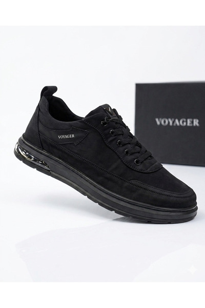 Voyager paraşüt ithal taban comfort erkek siyah spor ayakkabı