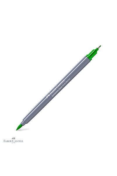 Faber Castell Marker solubil Faber-Castell Goldfaber cu vârf dublu, verde fru...