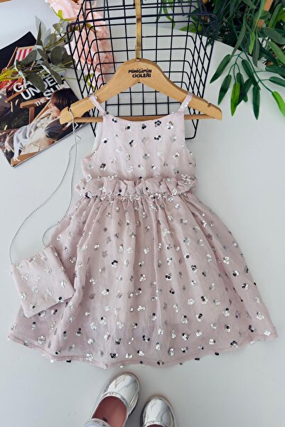 Minigimin Cicileri Φόρεμα για κορίτσια με κεντημένες παγιέτες και λουλούδια -...