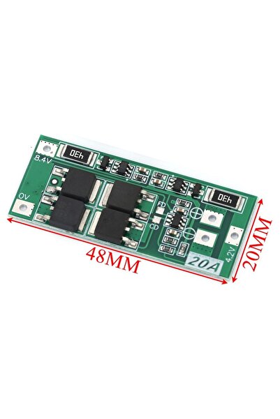 EmAyCenter 2S 20A BMS Balanslı Lityum Batarya Şarj ve Koruma Modülü 8.4V (186...