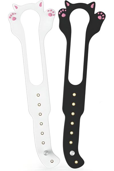 Arabest 2-Pack Dog-Proof Cat Door Latch Holder,Elastic Adjustable Lock for Ca...