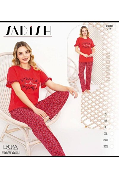 trendgiyimm Women's Kisakol Combed Cotton Pajama Set