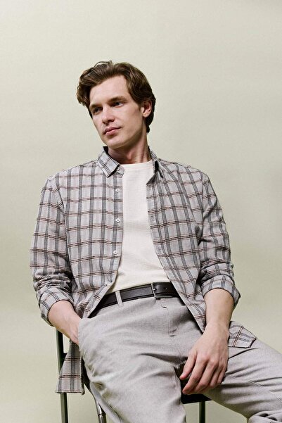 DeFacto Μακρυμάνικο πουκάμισο από φανέλα με κανονική εφαρμογή και γιακά πόλο ...