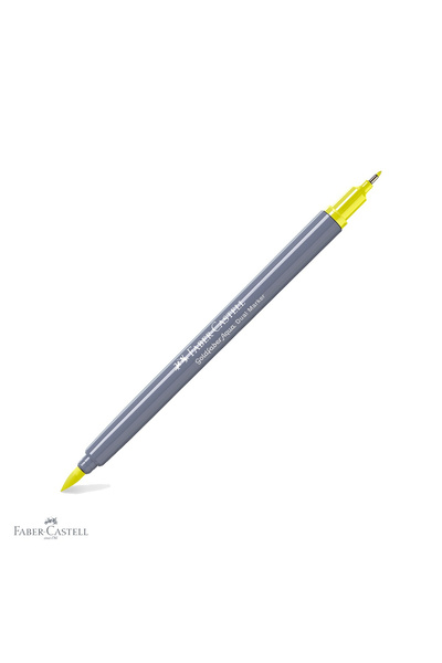 Faber Castell Marker solubil Faber-Castell Goldfaber cu vârf dublu, galben lă...