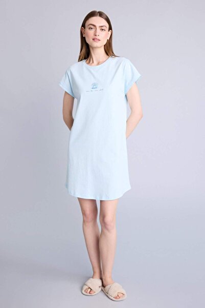 DeFacto Κανονικό εφαρμοστό φόρεμα με κοντό μανίκι και λαιμόκοψη ποδηλάτου H54...